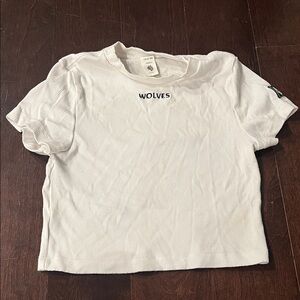 Darc Sport White Wolves Women's ‘Kara’ Fitted Crop Tee Size XS